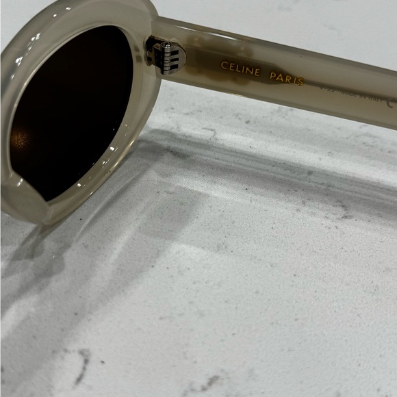 Celine Beige Oval Sunglasses - Picture 7 of 7